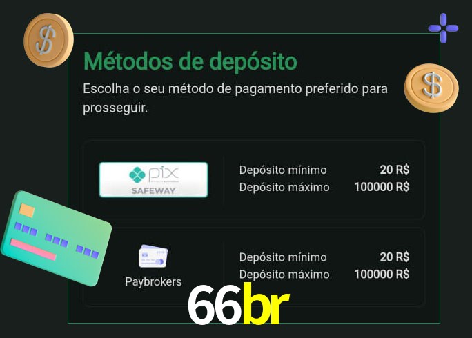 O cassino 66br oferece uma grande variedade de métodos de pagamento